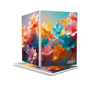 Könyvelői határidőnapló 2025 (Színes virág - név nélküli)